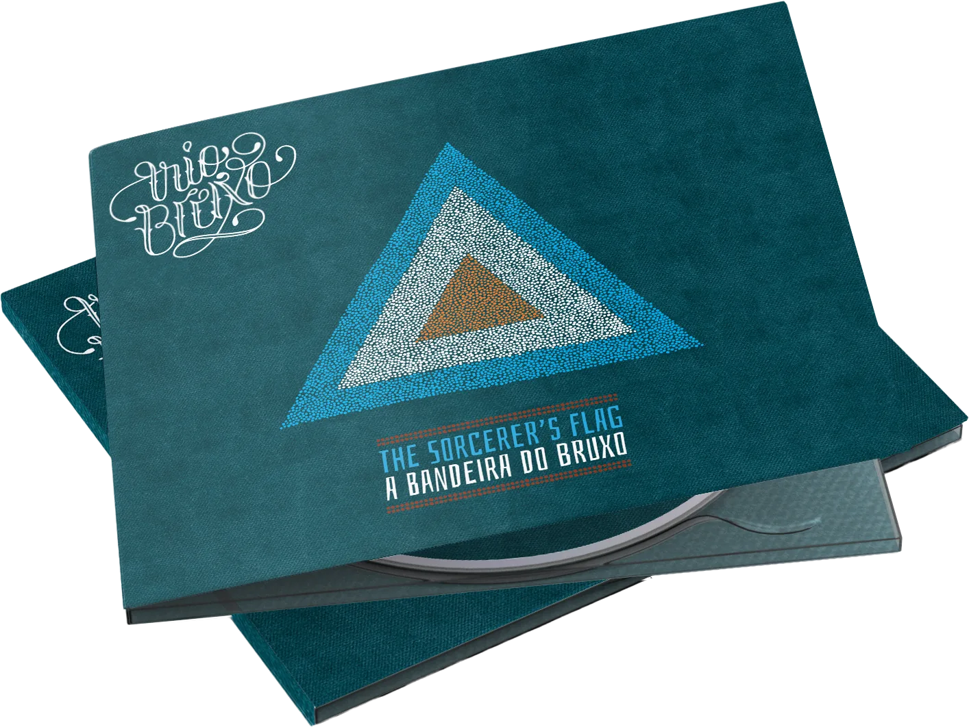 Trio Bruxo CD package with nested triangle cover and visible interior layers