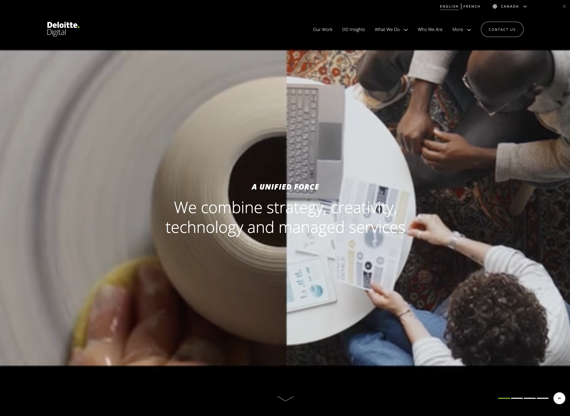 Published English Deloitte Digital Canada homepage