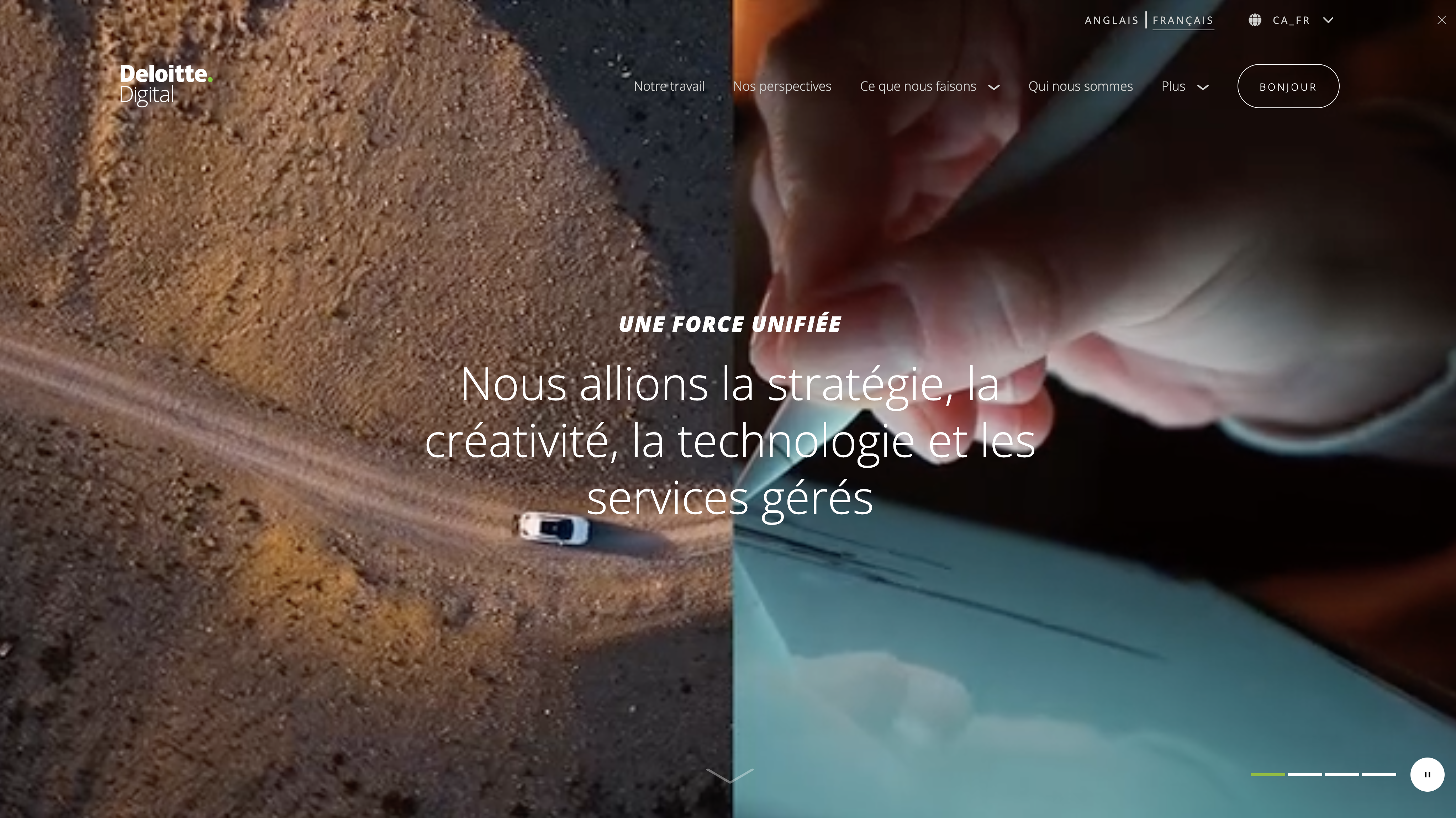 Published French Deloitte Digital Canada homepage