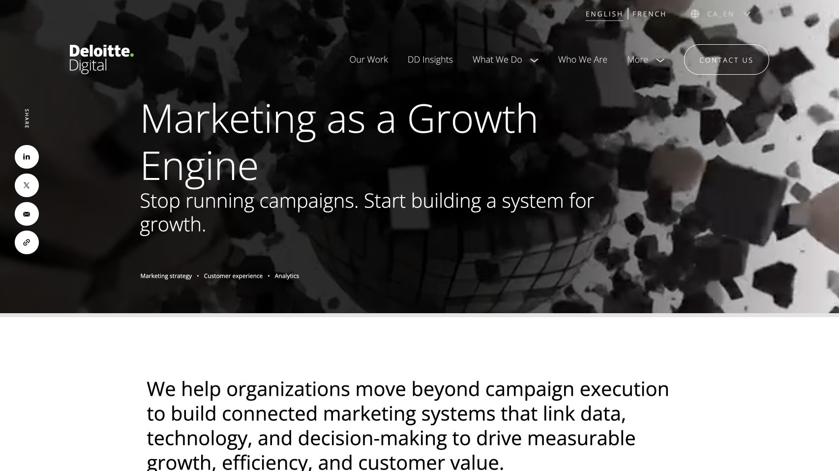 Current public English Deloitte Digital Canada Marketing domain page