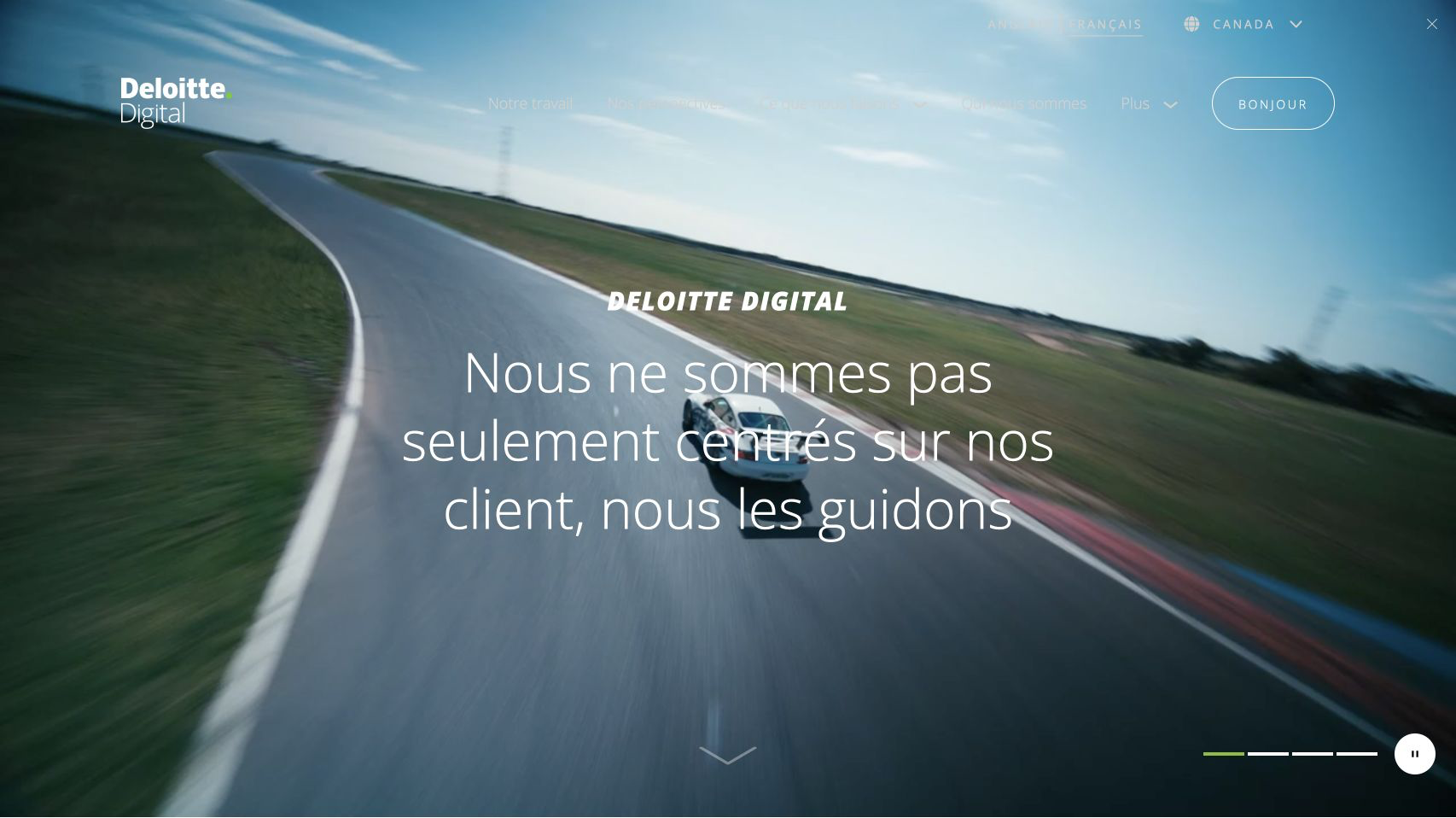 Current public French Deloitte Digital Canada homepage
