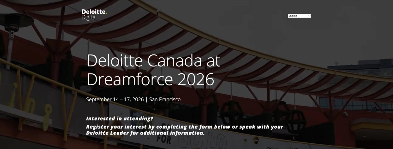 Dreamforce 2026 landing page header