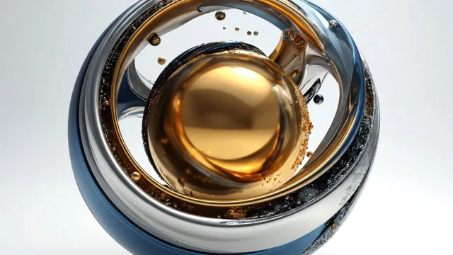 One Customer Orb: gold core and reflective layers